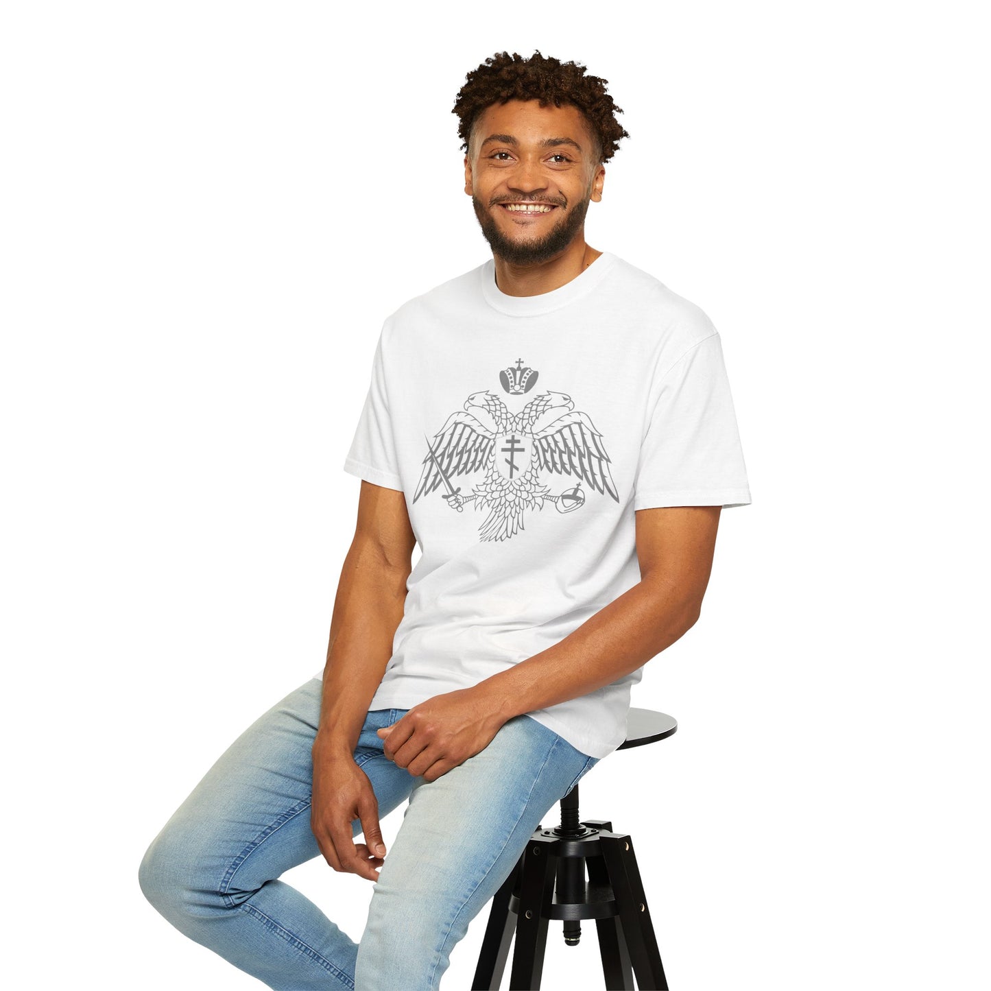 Byzantine Eagle T-shirt Grey (HEAVY TEE)
