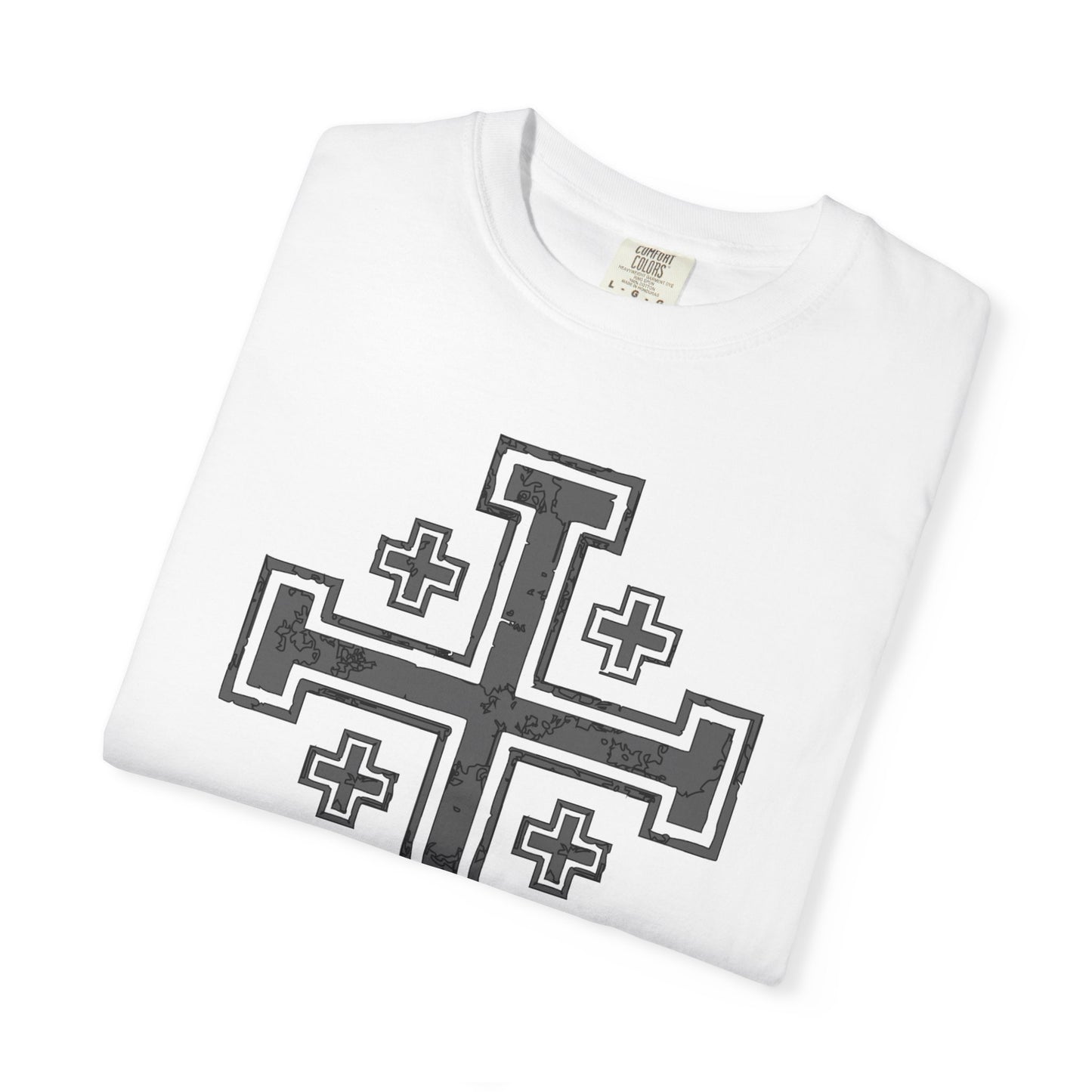 Cross of Jerusalem - Grey T-Shirt
