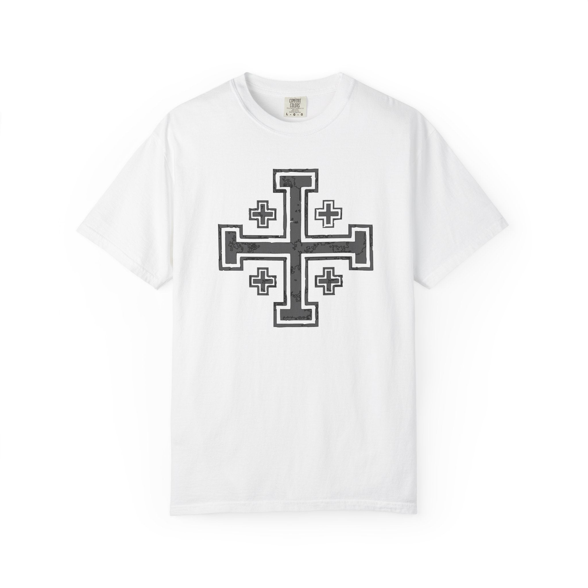 Cross of Jerusalem - Grey T-Shirt