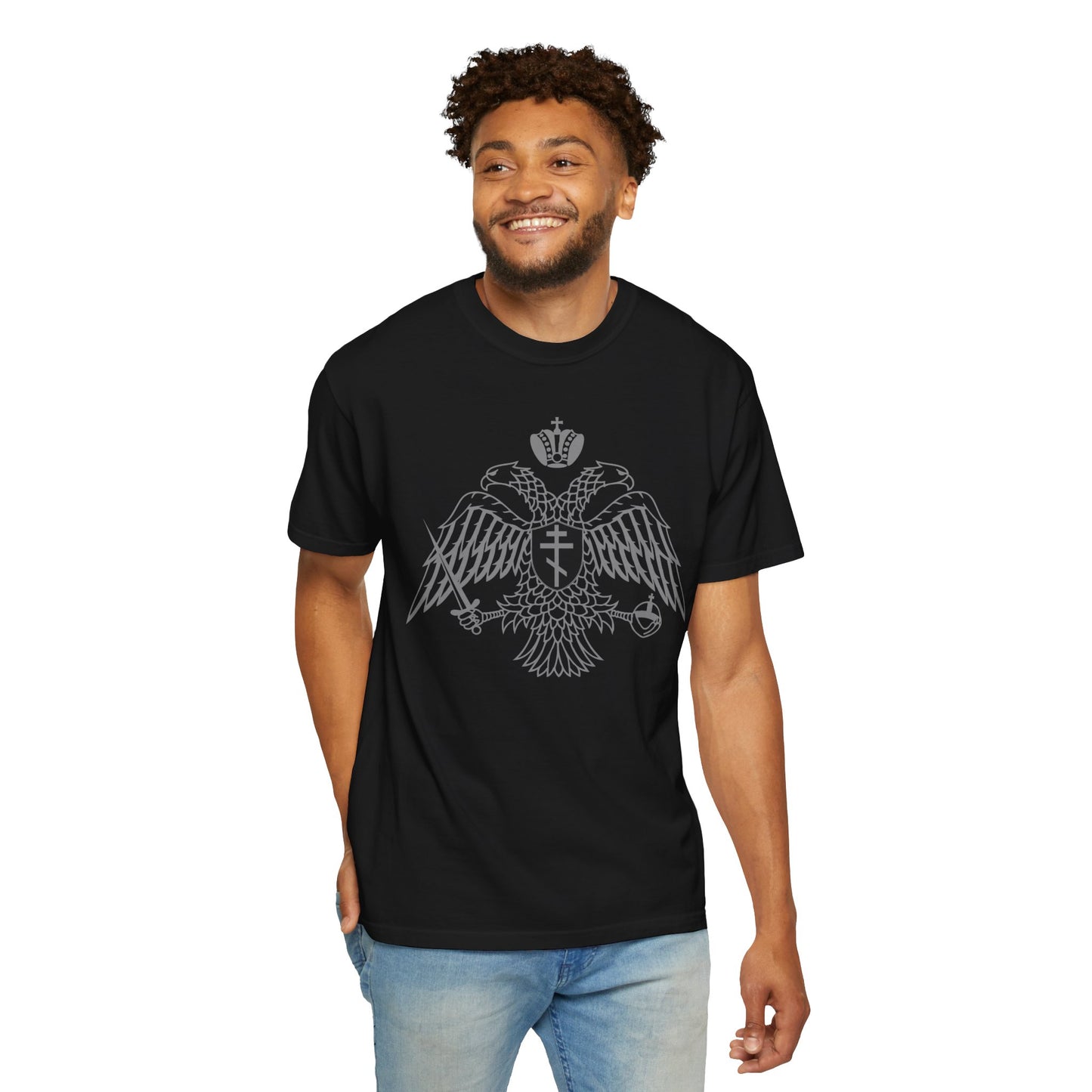 Byzantine Eagle T-shirt Grey (HEAVY TEE)