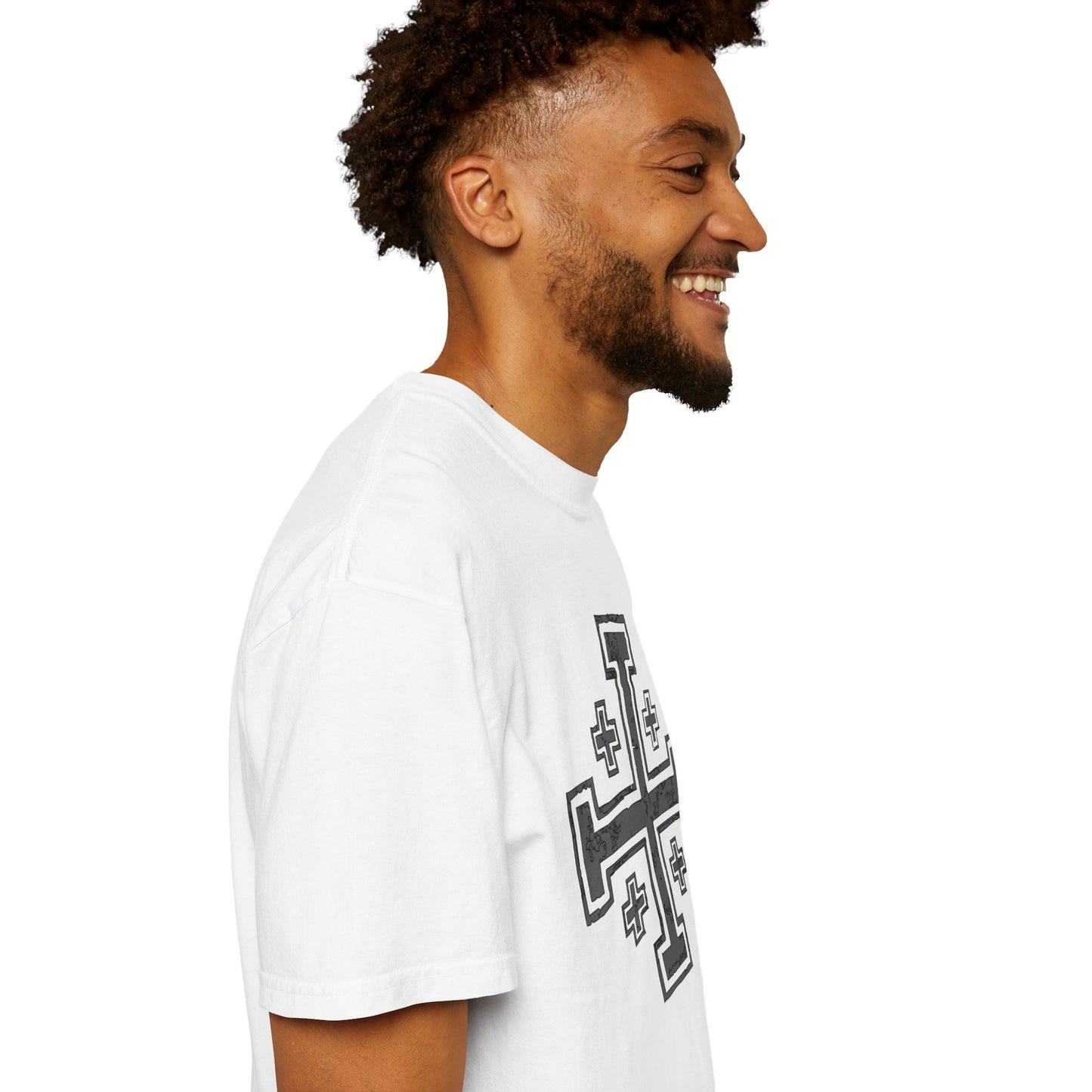 Cross of Jerusalem - Grey T-Shirt