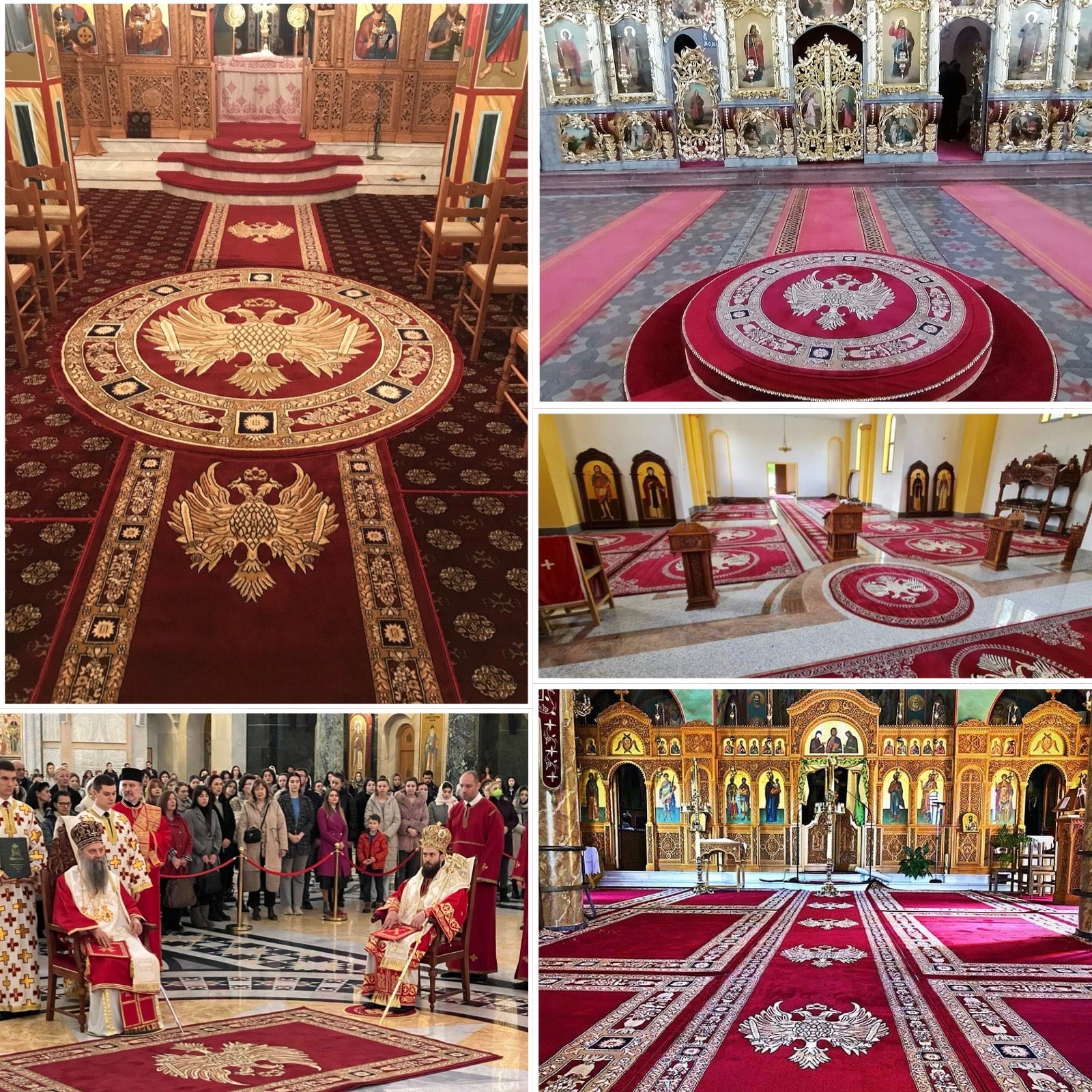 Christian prayer mat (Byzantine eagle) 100x50cm