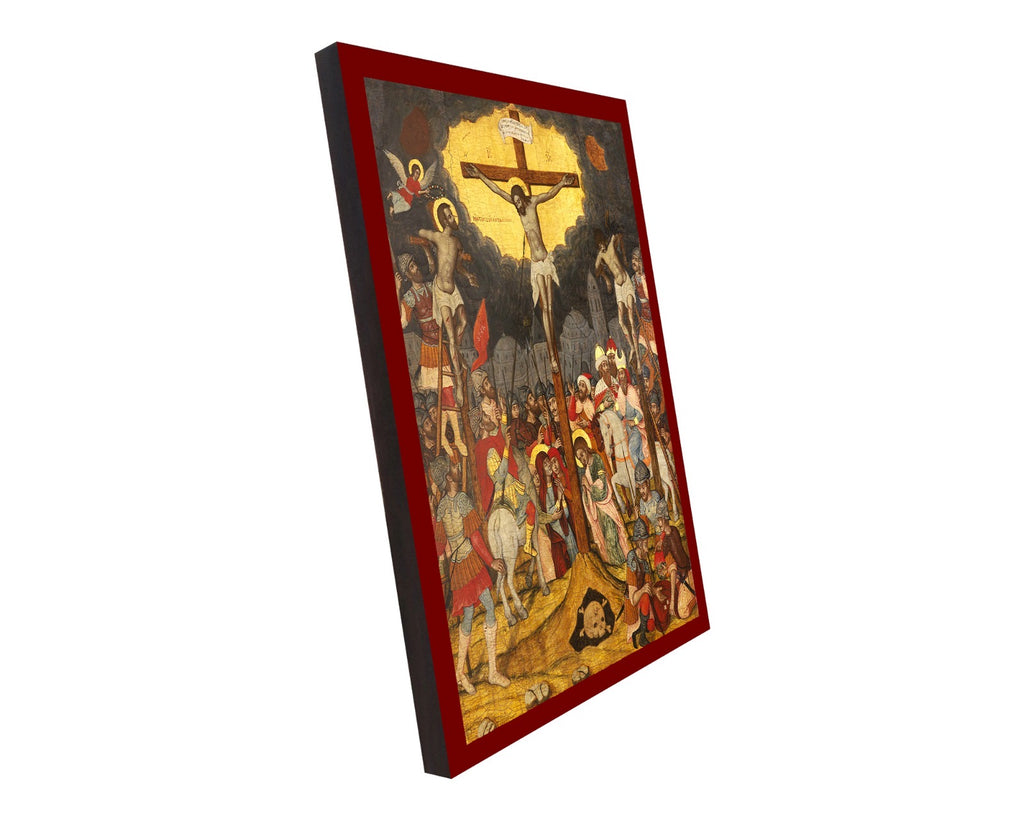 Ikone der Kreuzigung Christi (griechische Handarbeit)
