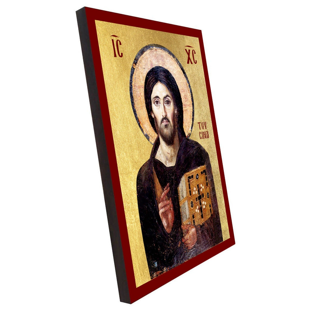 Icône du Christ Pantocrator (artisanat grec)