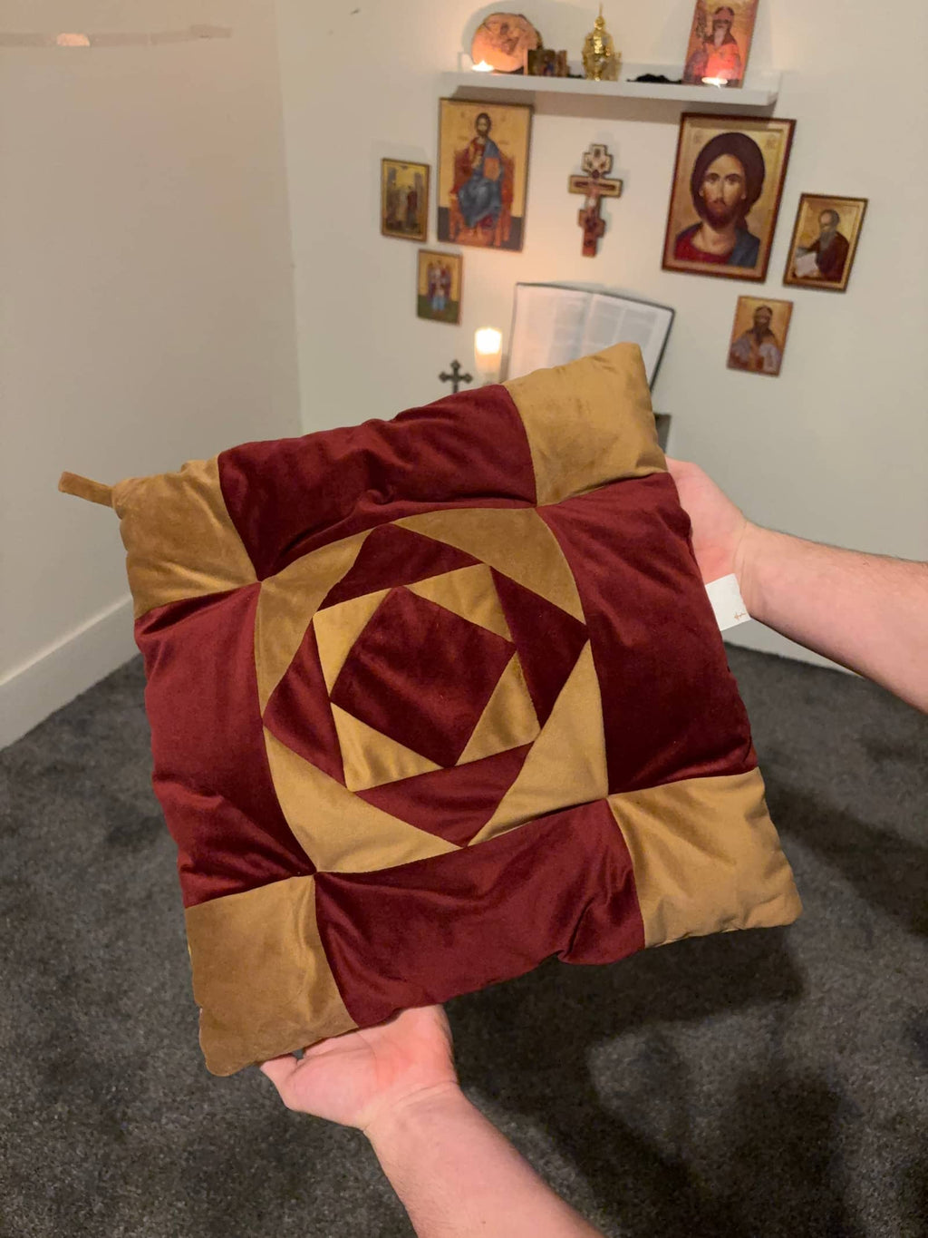 Christliches Gebetskissen (Podruchnik) 40x40 cm